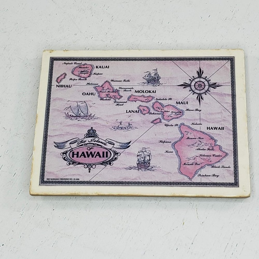 Islands Of Hawaii State Magnet Kitchen Fridge Vintage